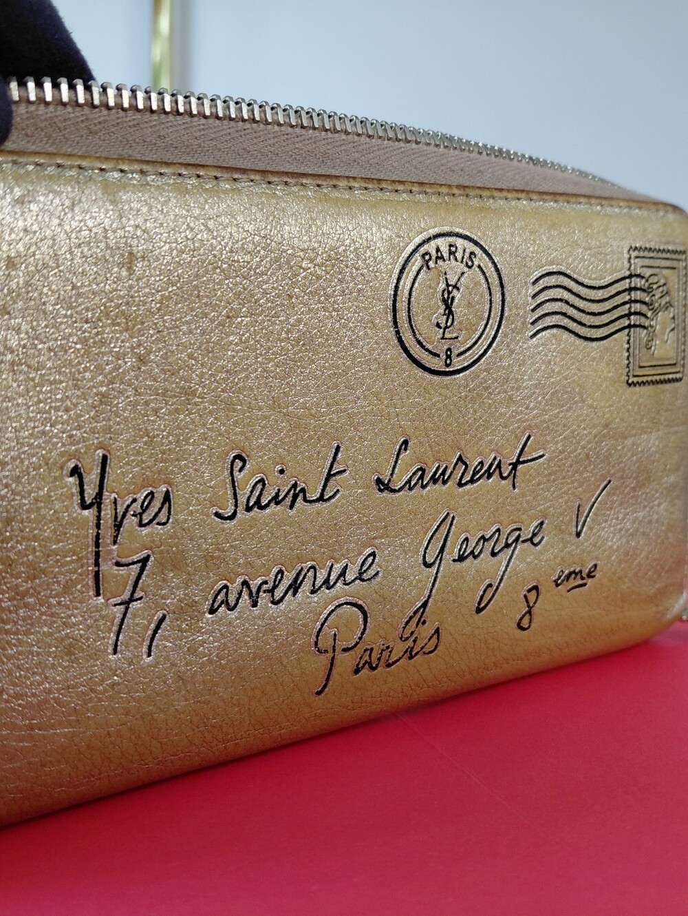 Yves Saint Laurent Metallic Gold Wallet - Picture 9 of 10